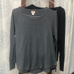 Dolman sleeve Waffle Knit tees